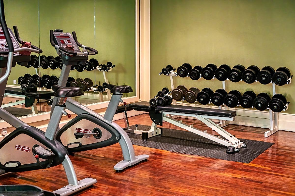 Small but very functional gym.
