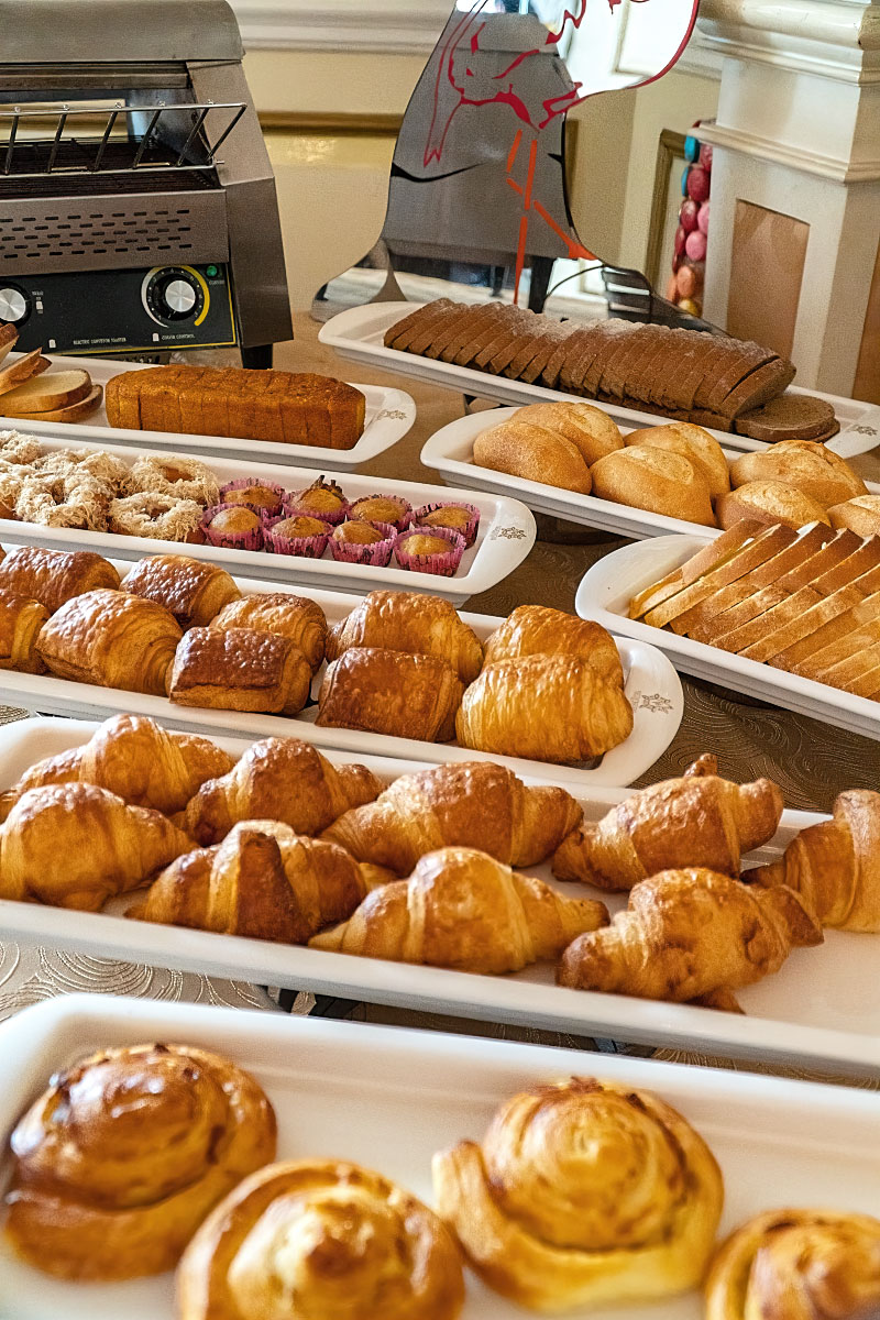 Freshly baked pastry and fresh fruit was our preferred choice for breakfast.