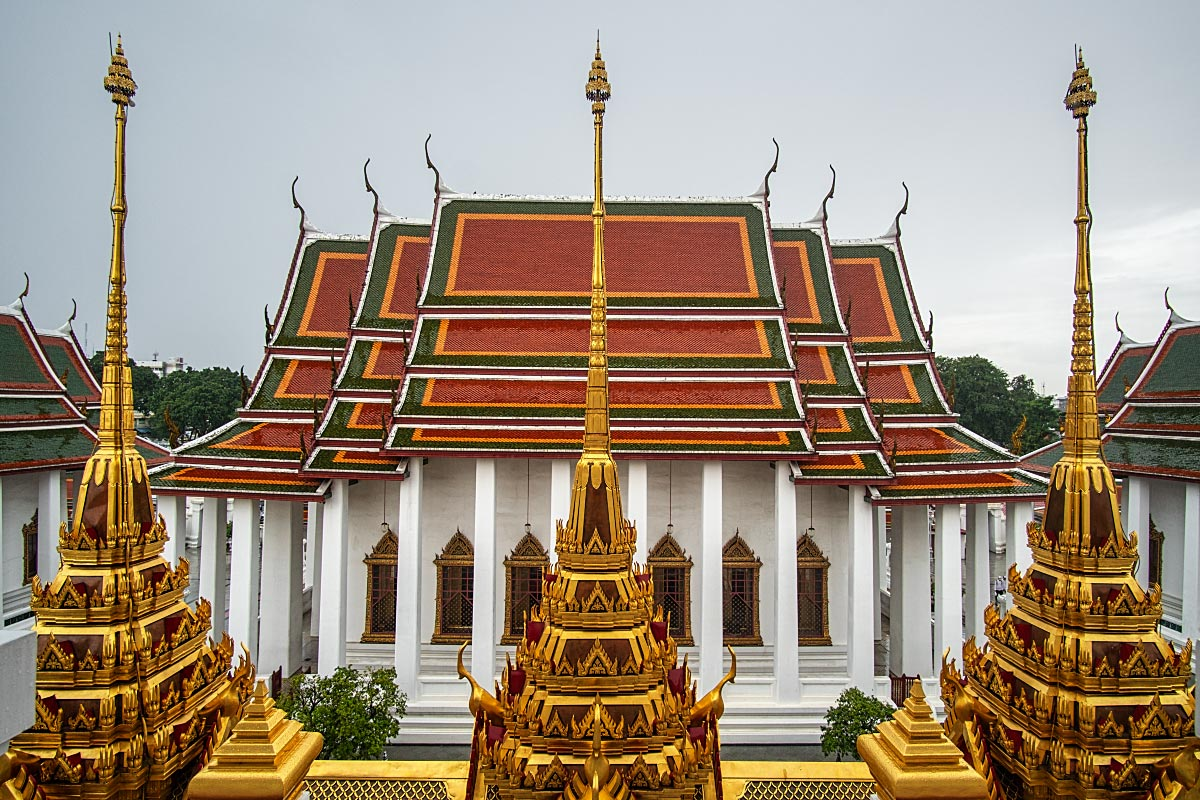 Wat Suthat temple was built over 200 years ago and ever since it is a peaceful place of worship.
