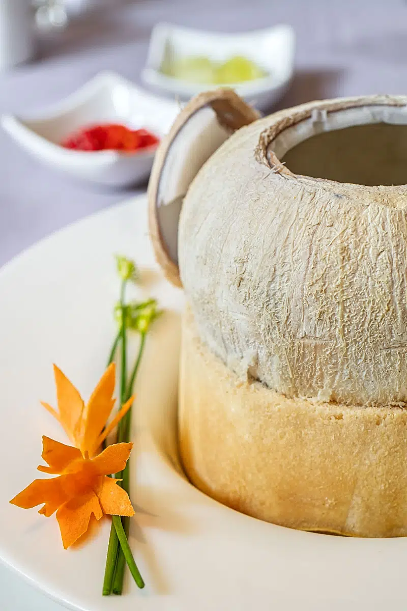 Birds nest soup in coconut