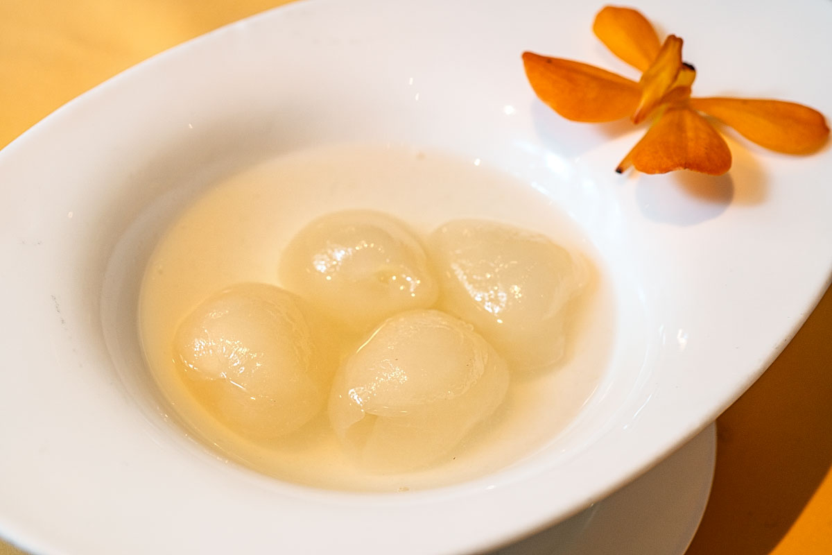 Uncomplicated lychee compote packs a sweet and aromatic punch.