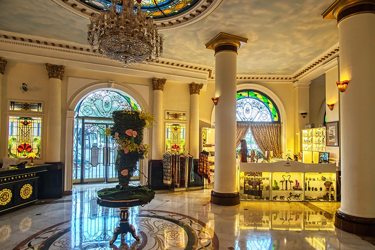 The glistening lobby houses a romantic lounge and a store beside the check-in counter.