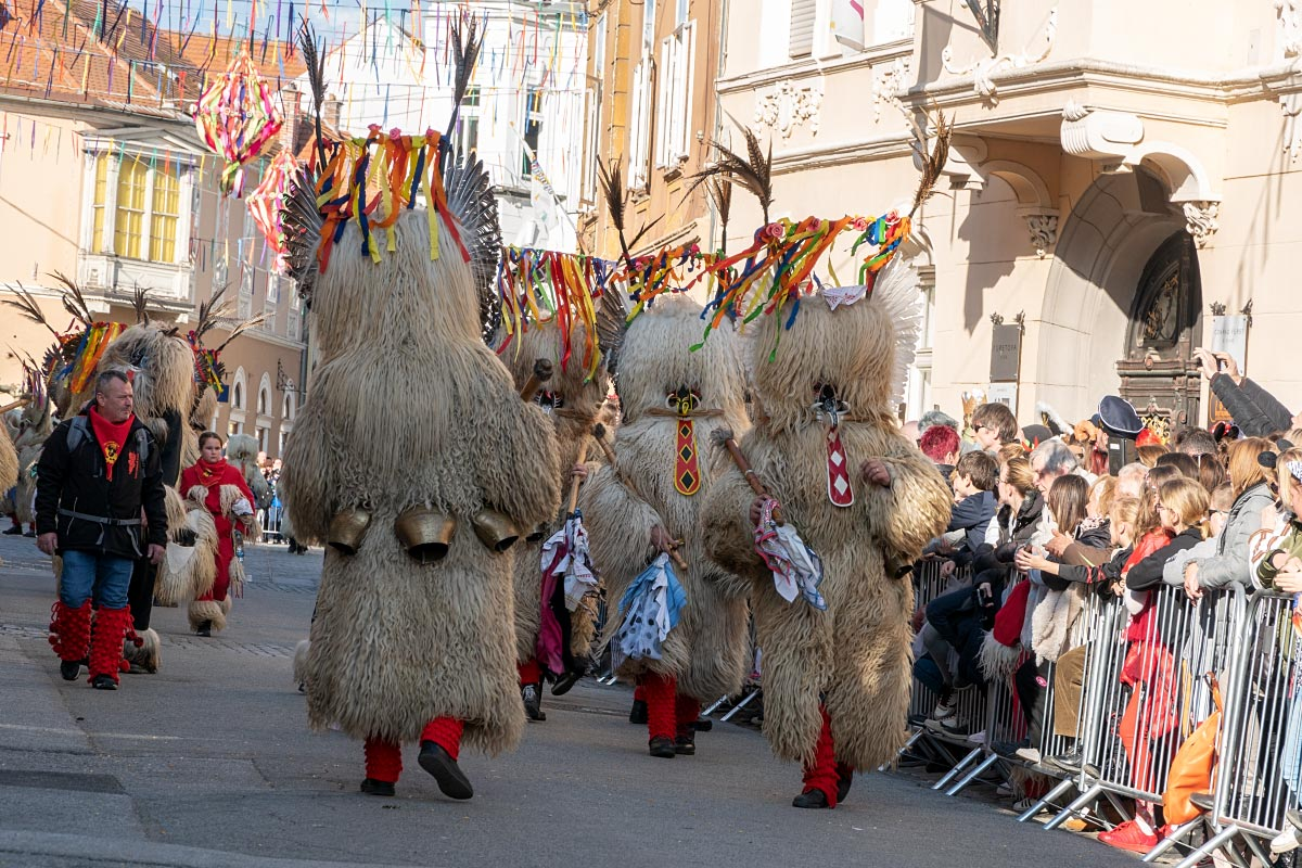 The whole costume weighs about 40 kilos. They must be in good condition to be a part of it.