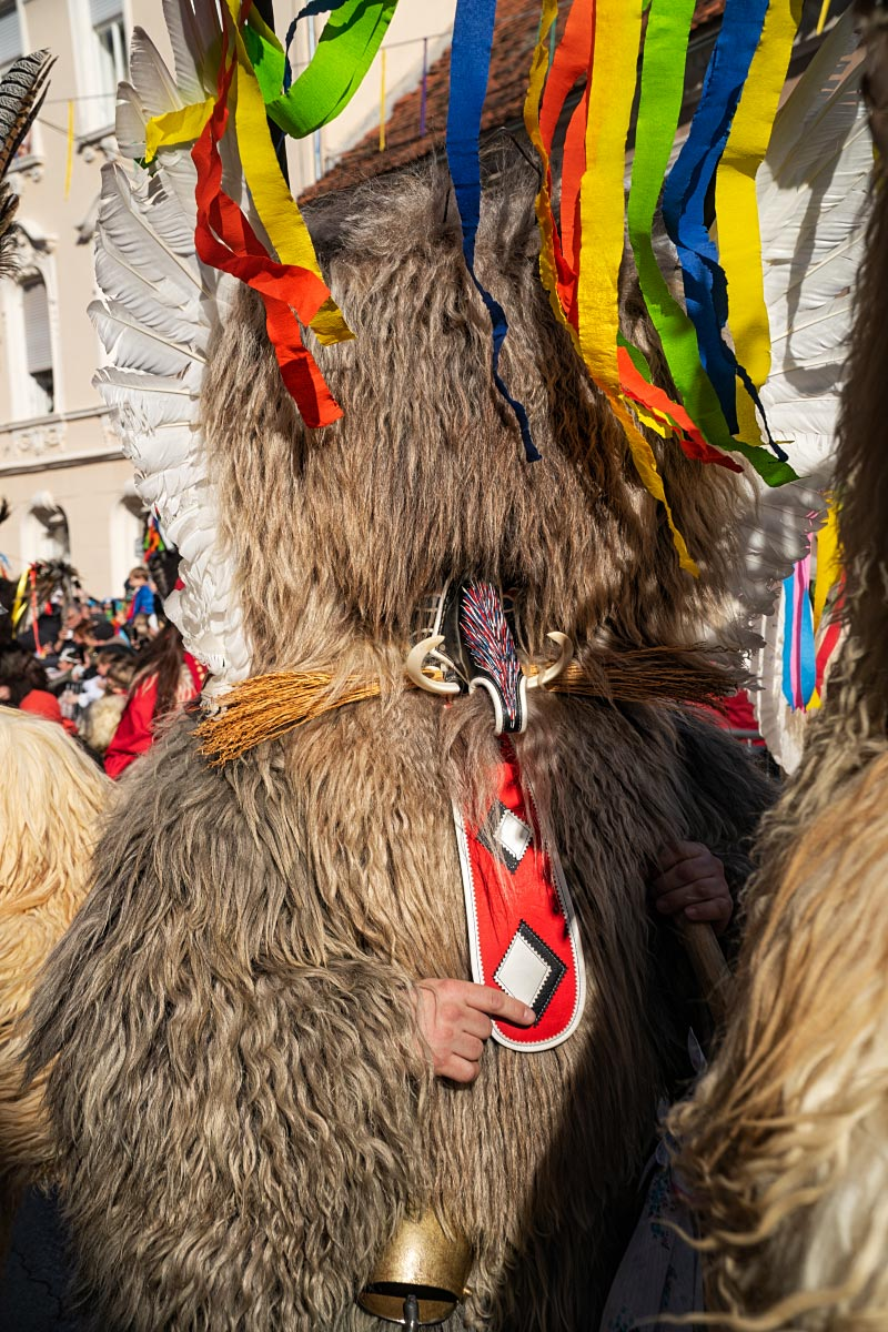 Kurents have masks in all shapes and colors. I liked this one, colorful and simple at the same time.