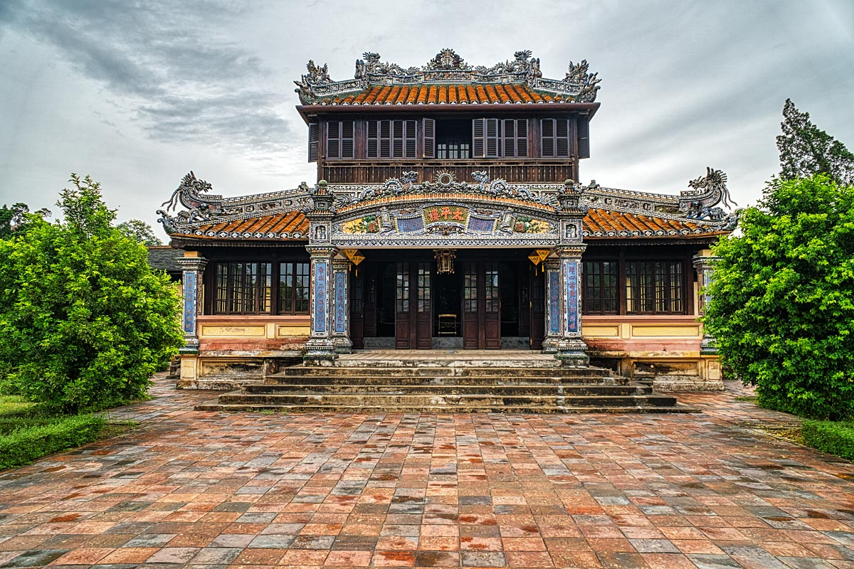 The colorful exterior is a signature look of the Citadel of Hue.