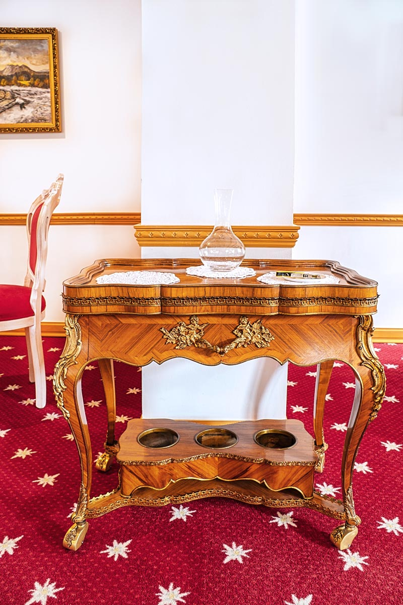 There are many interesting pieces on display at the Restaurant Planinka.