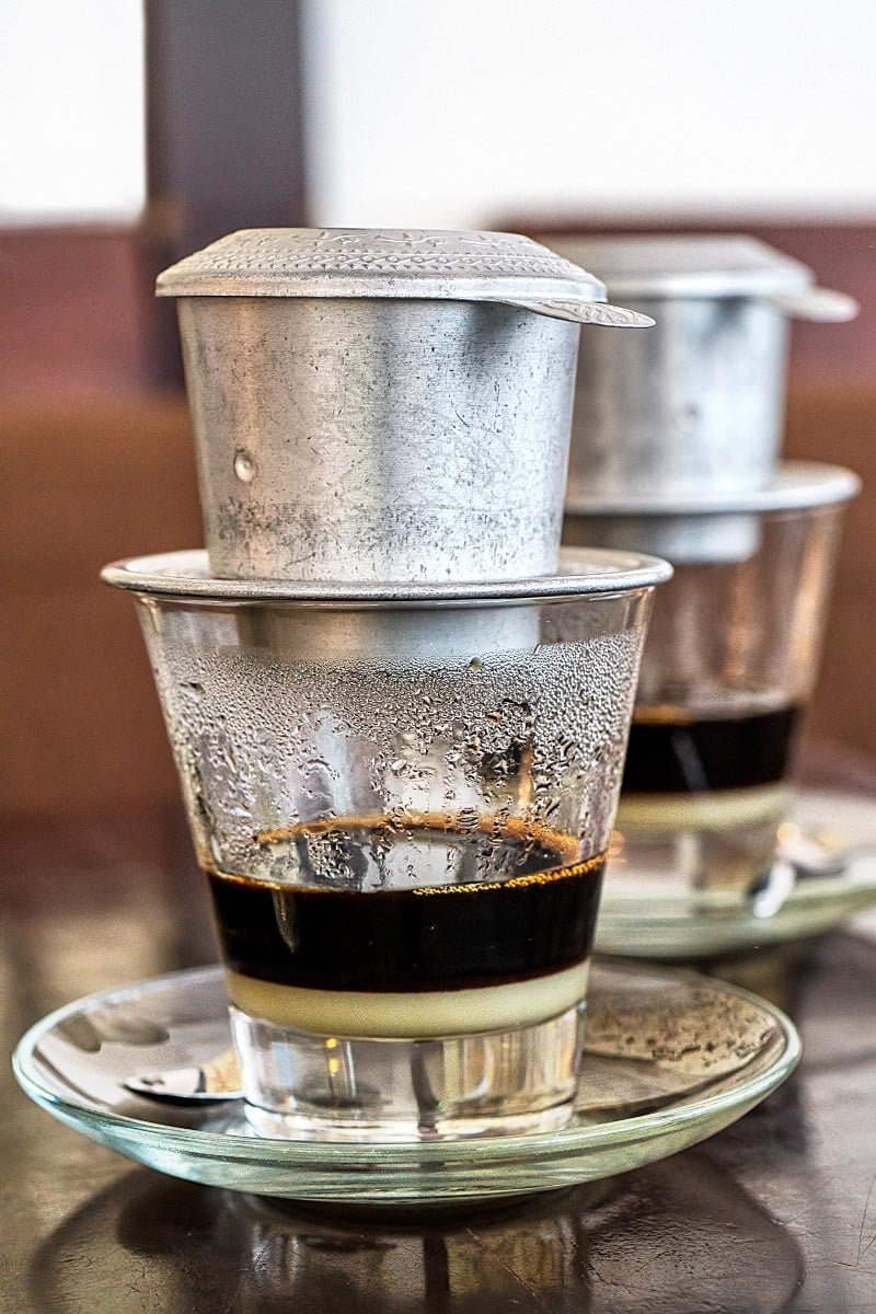 Vietnamese coffee is always a great start to the new day. Especially when you drink it in Vietnam on small plastic stools.