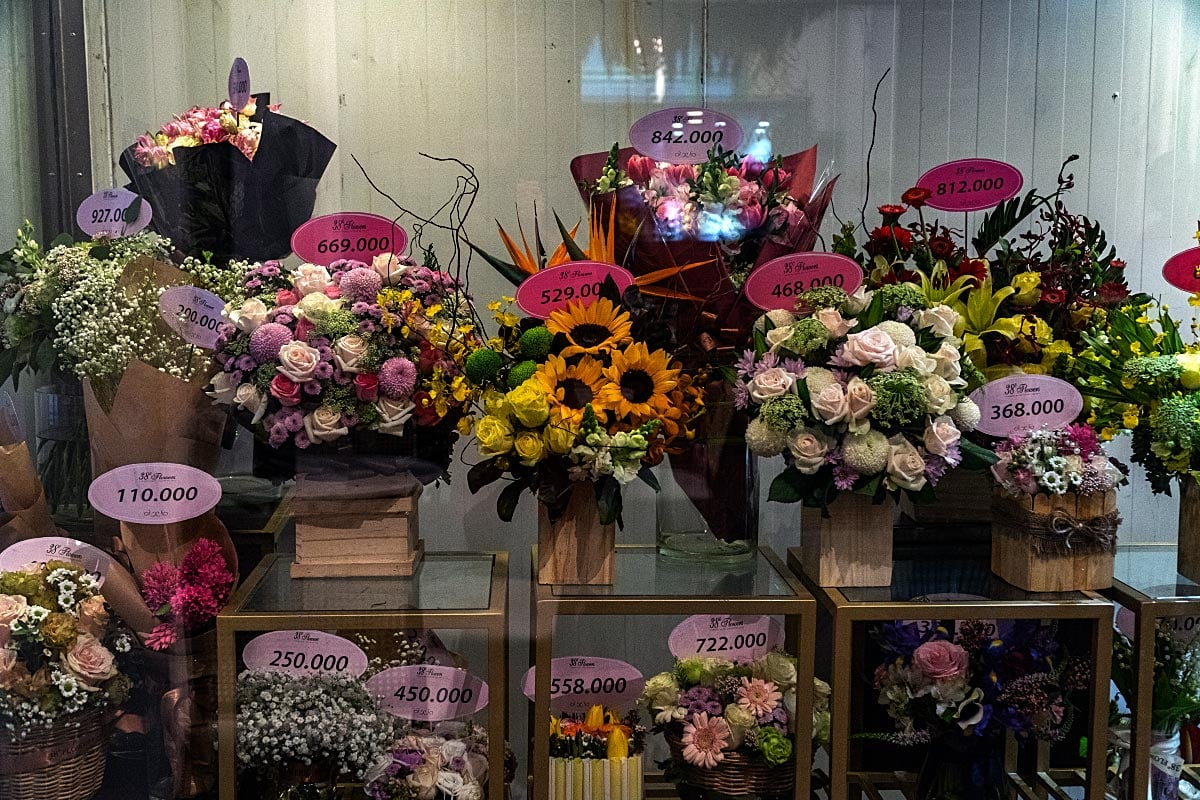 You can literally buy flowers here.