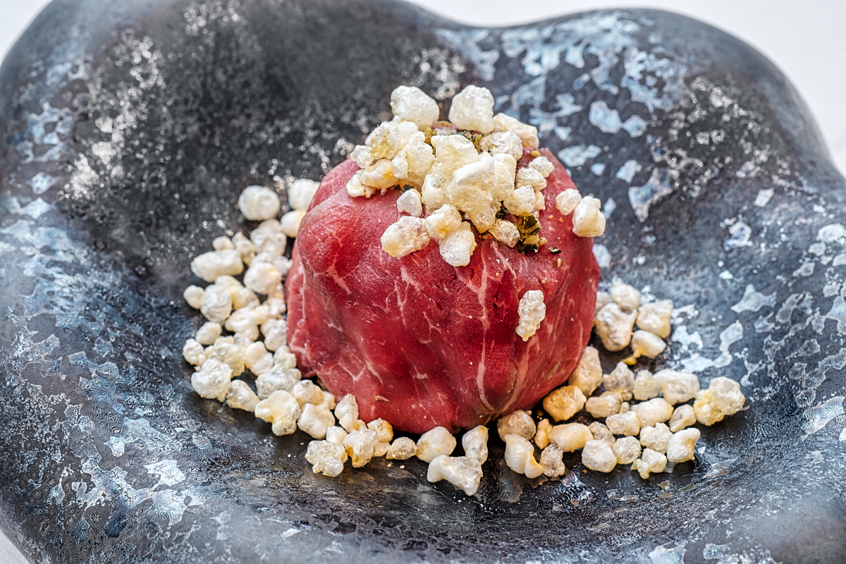 Veal pate was intense, full of spices, with delicious carpaccio on top.