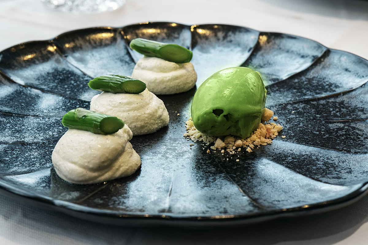 Asparagus ice cream was outstanding.