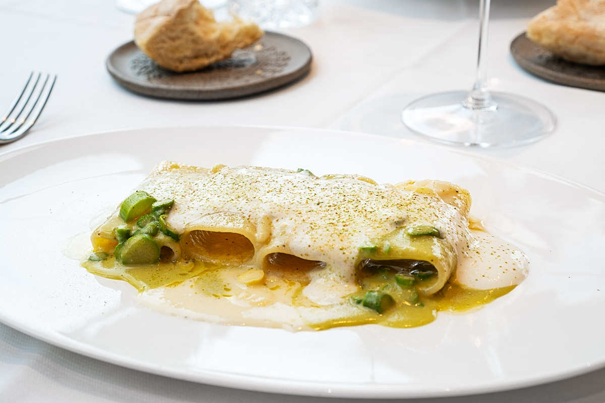 Pasta with asparagus were light and clean