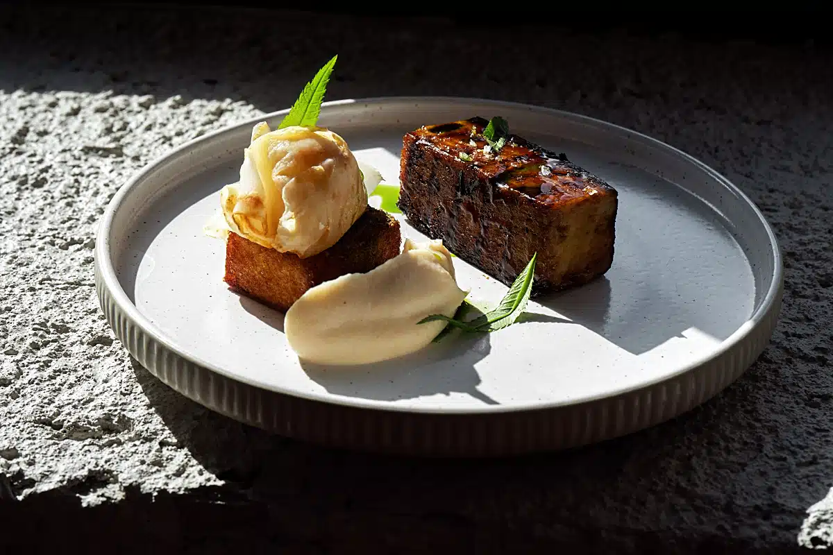 Chef replaced the meat with seitan, and we loved it