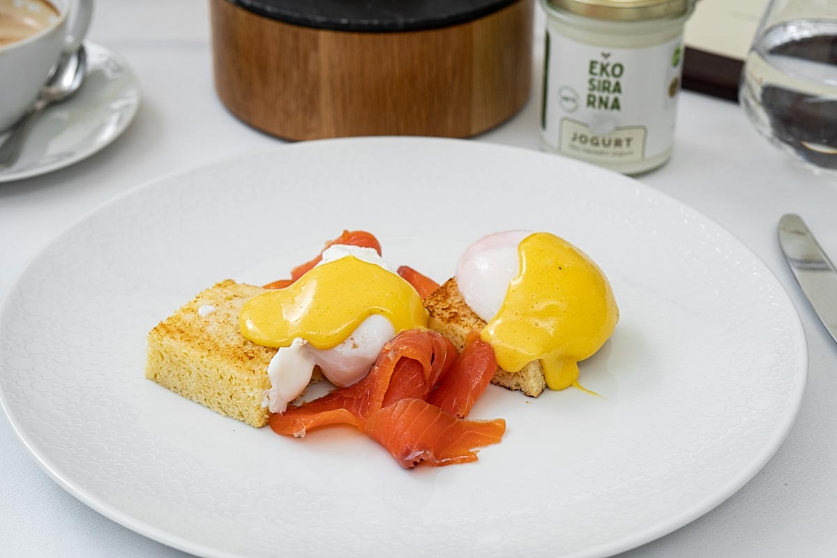 Our perfectly prepared Eggs Royale arrived with salmon, caviar and silky hollandaise sauce.