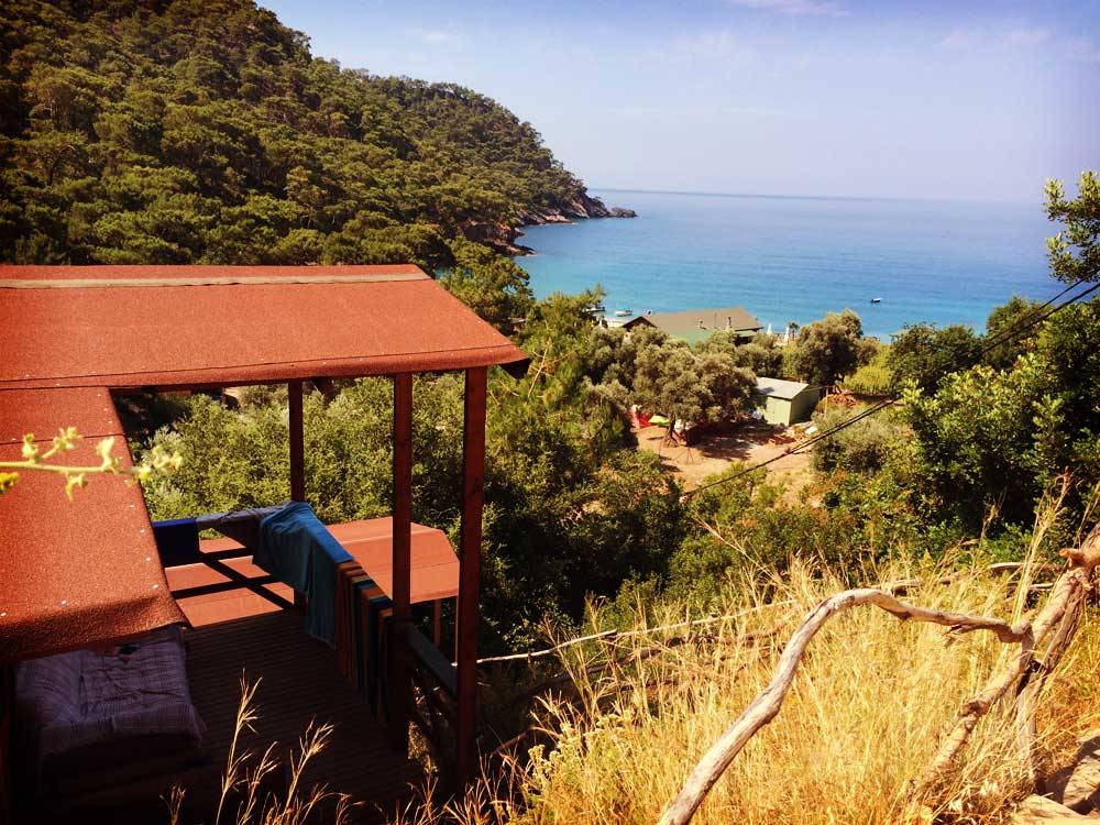 A Kabak guest house overlooking the bay