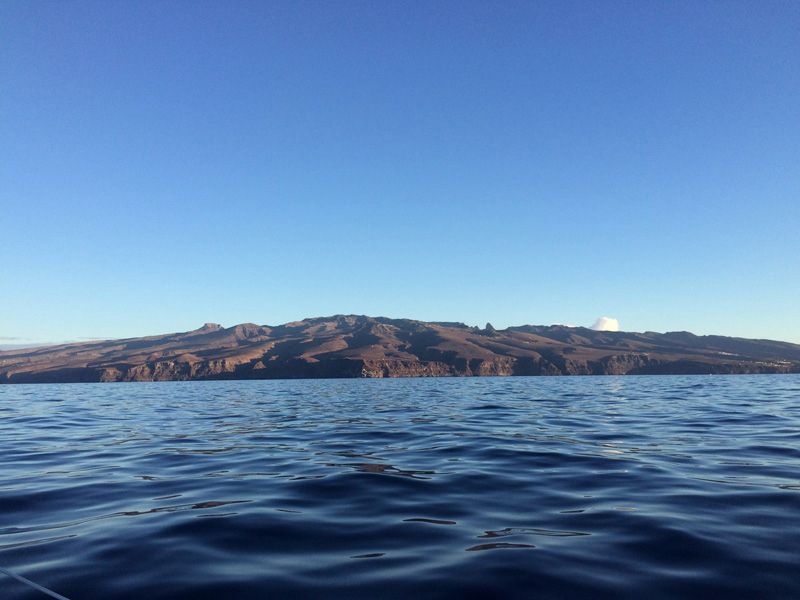 Approaching La Gomera, Canary islands, as the morning wakes up