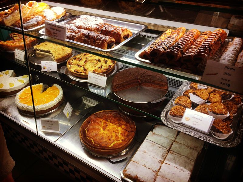 A popular German bakery. Valle Gran Rey, La Gomera, Canary islands.