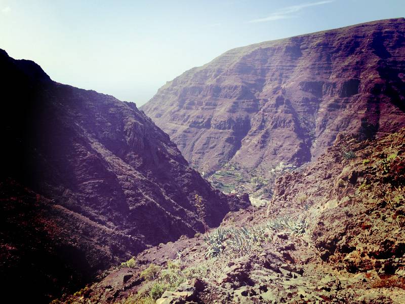 Canyon going down to my bay. Valle Gran Rey, La Gomera