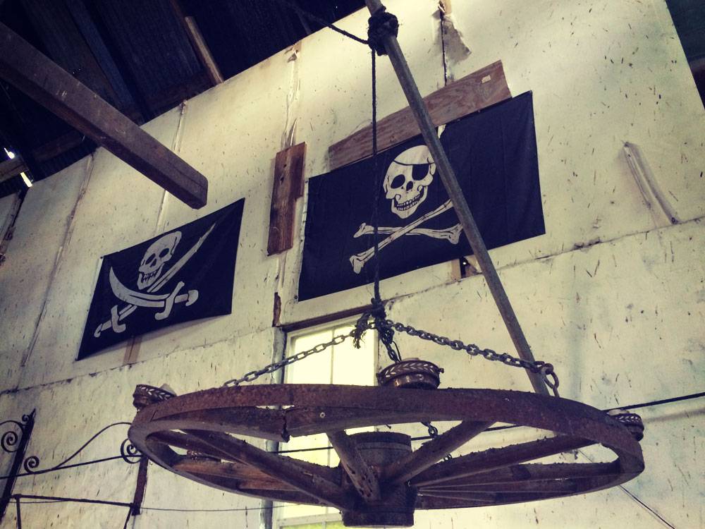 Inside the movie set of Pirates of the Caribbean. Wallilabou Bay, SVG
