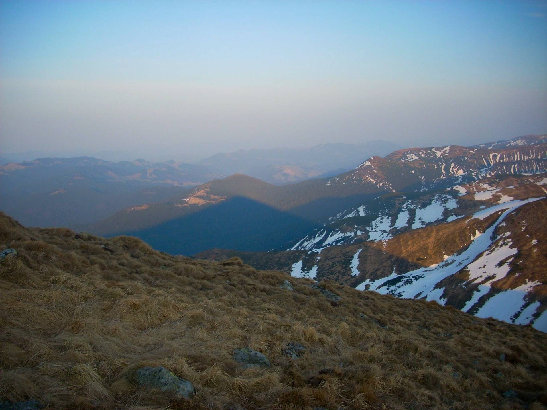 View from the mountain range Chornogora
