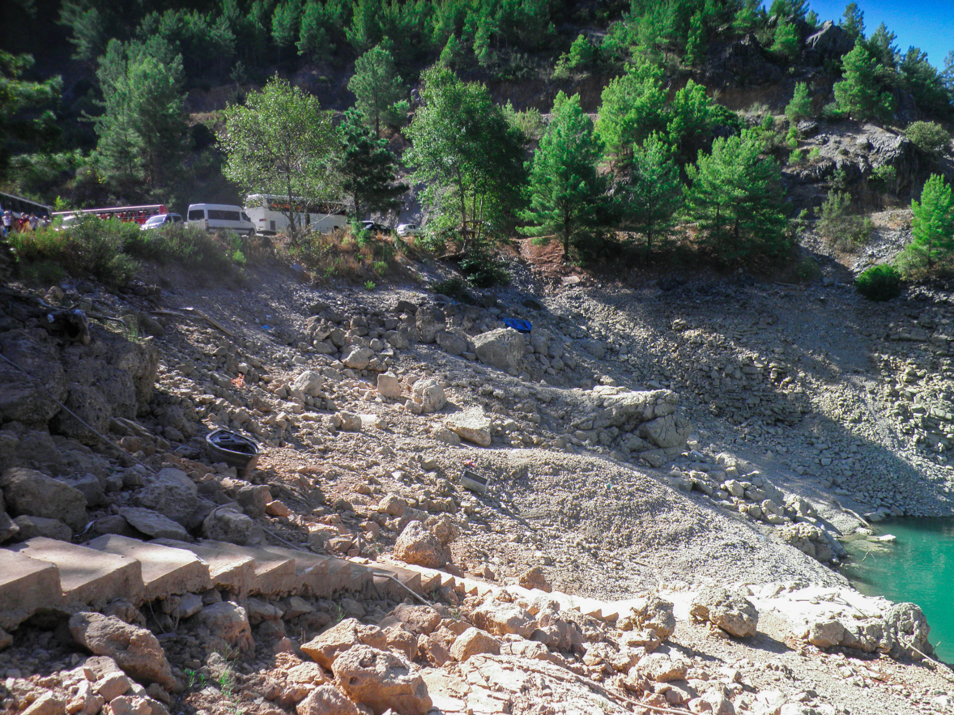 The water level has decreased