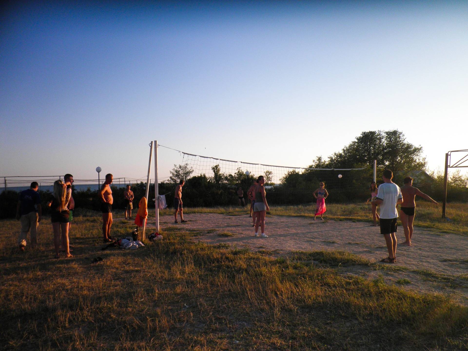 Evening volleyball game