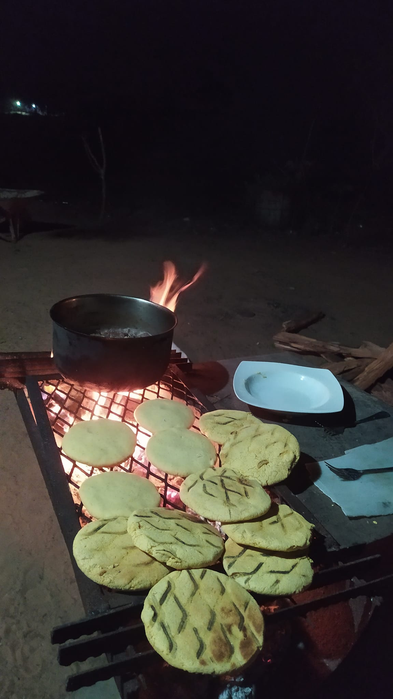 the night came and we made arepa and cochino so I finished my night for the second part I will continue telling you about my trip to the countryside.