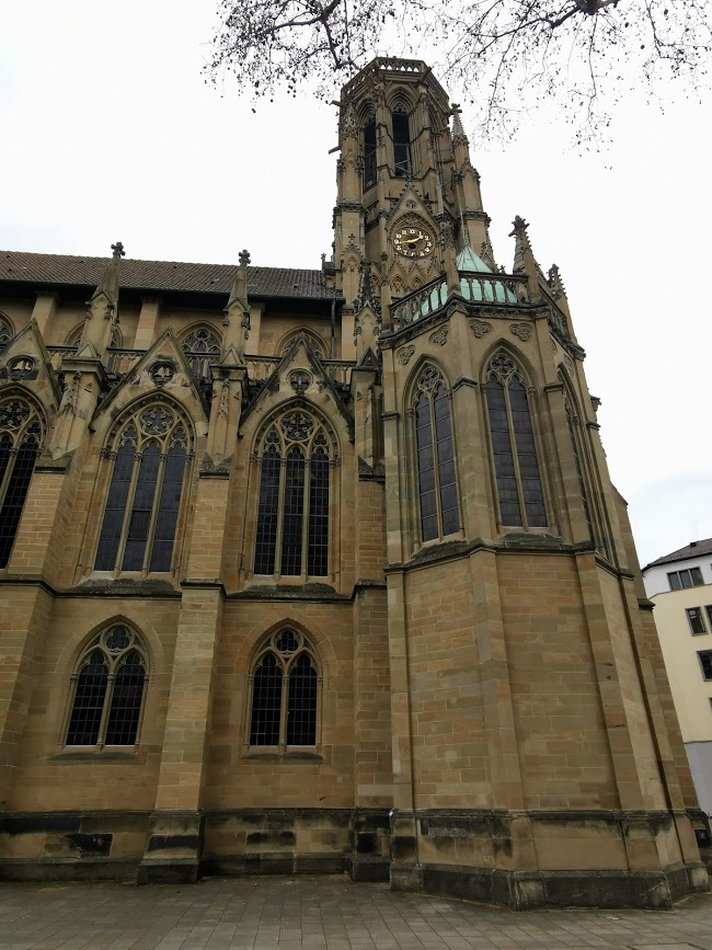 The church with the bell tower and clockwork