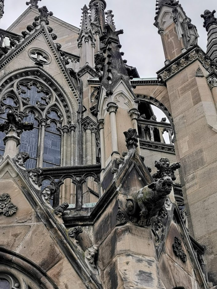 Amazing artwork on top of the church