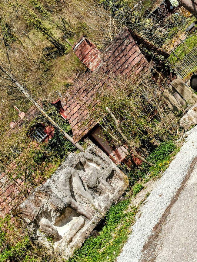 Artwork at the entrance to a mill