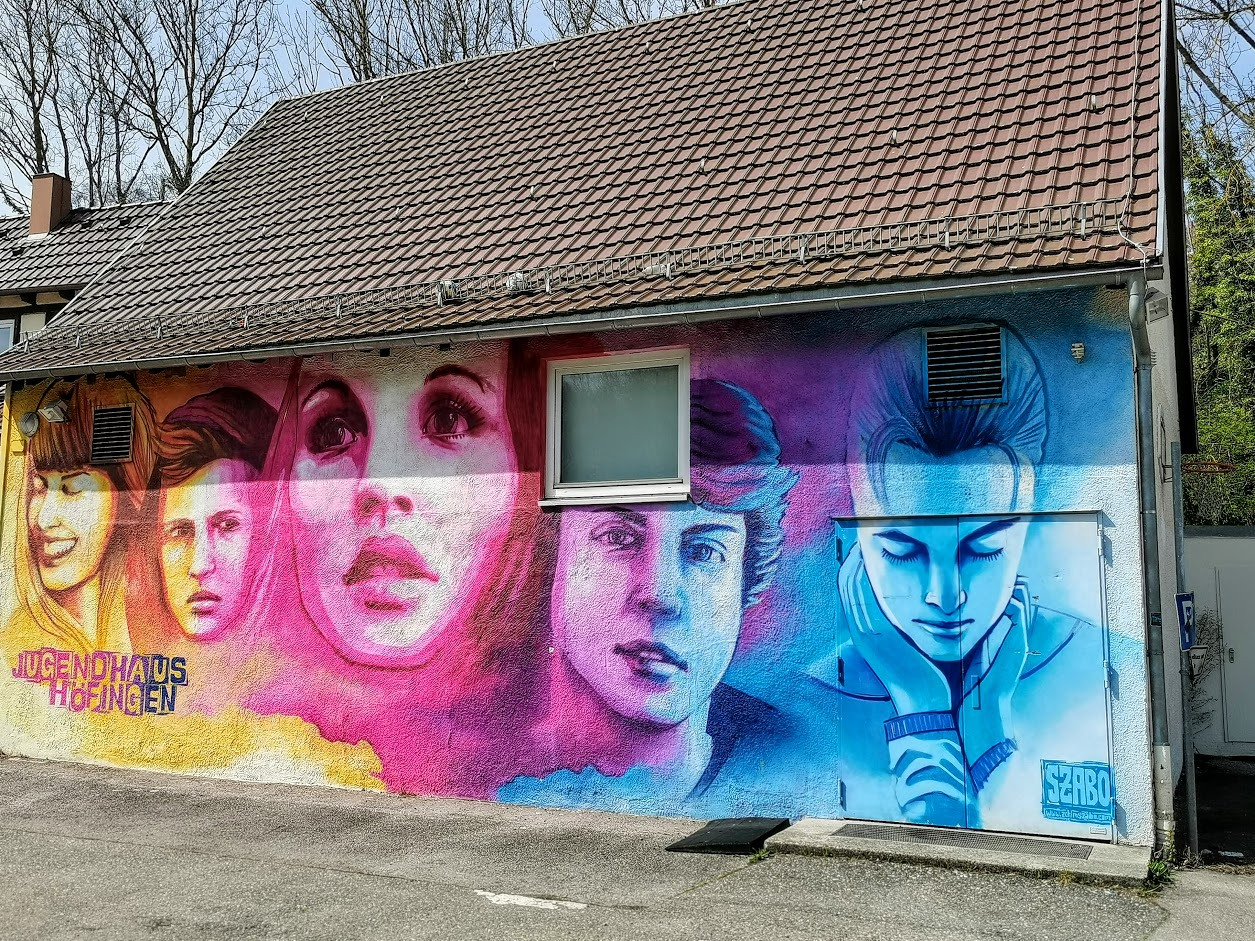 Impressive wall painting at the youth center......
