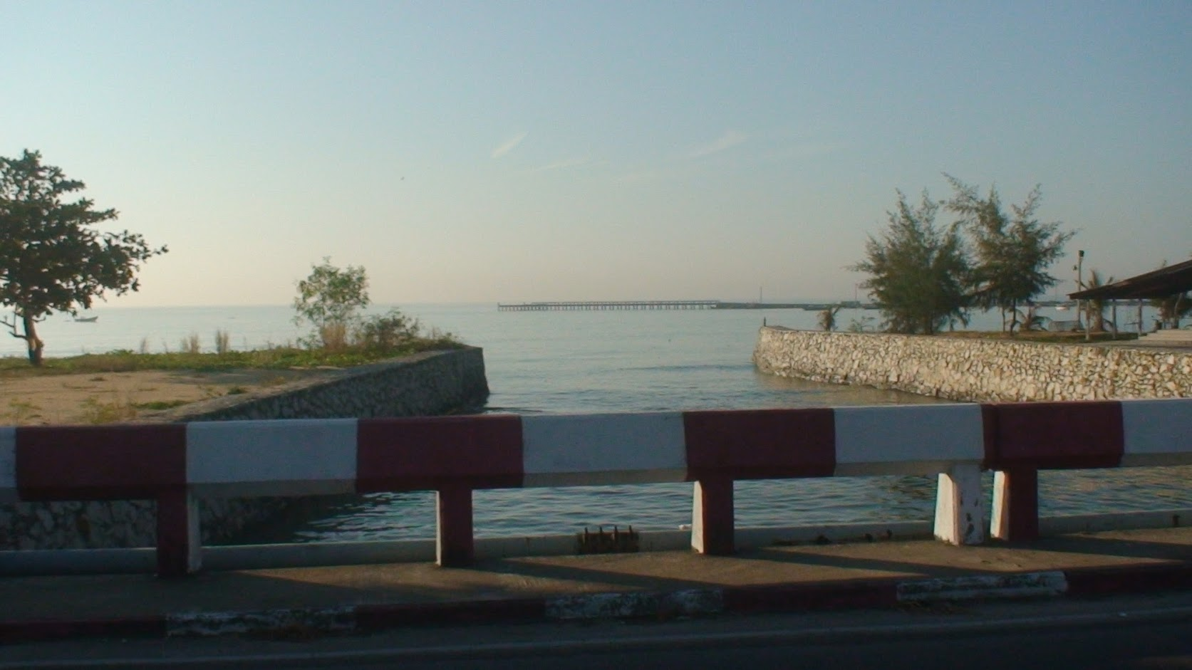 A river flows into the sea....