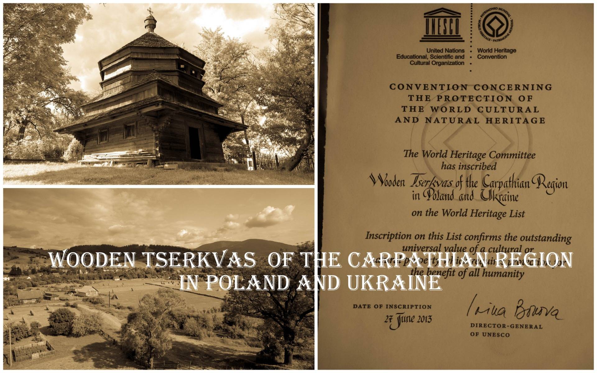 Discover Ukraine. Unesco heritage wooden church in the Carpathians