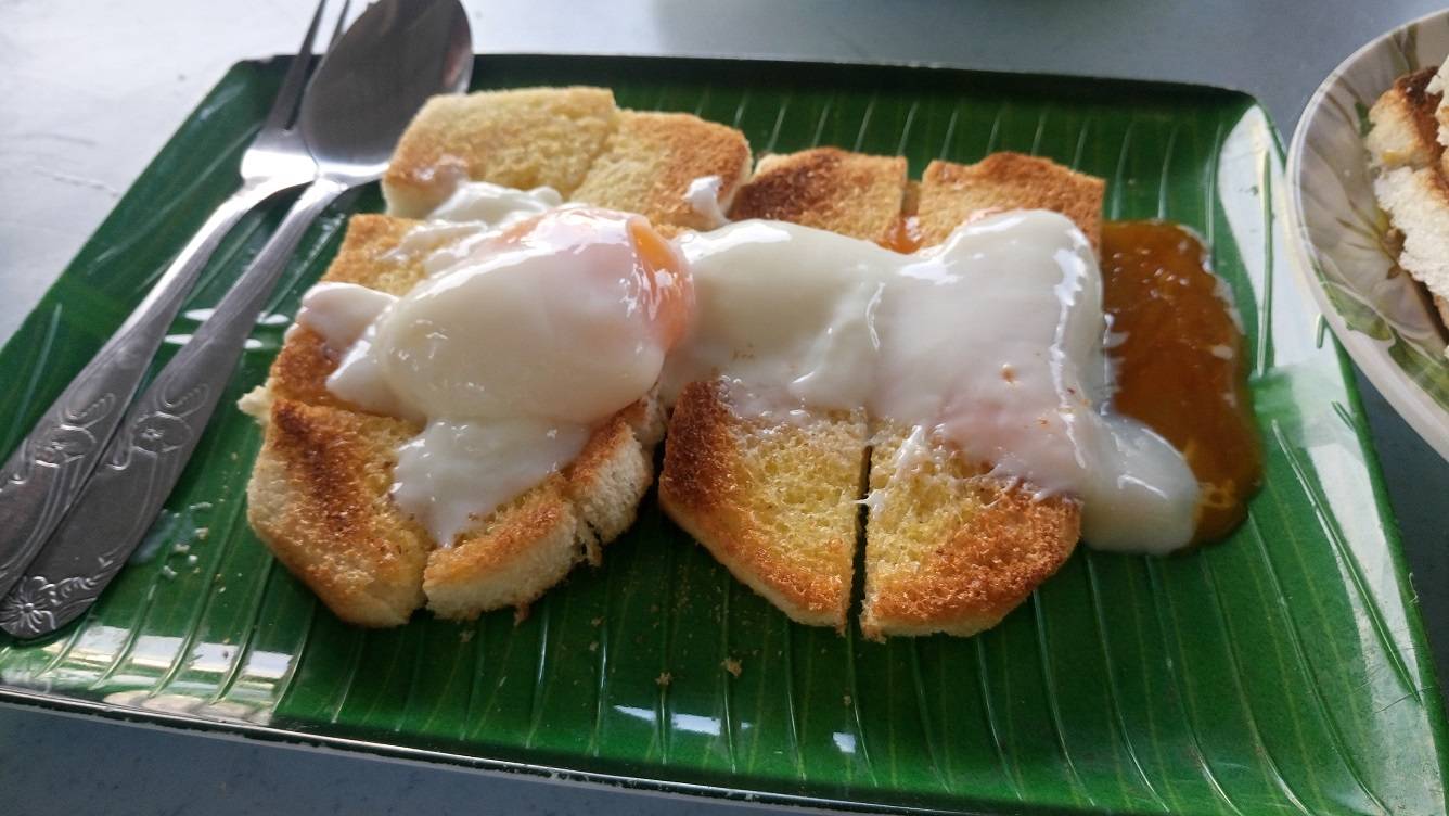 Roti goyang (shaking bread) - it’s the poached eggs that ’shake/jiggle’