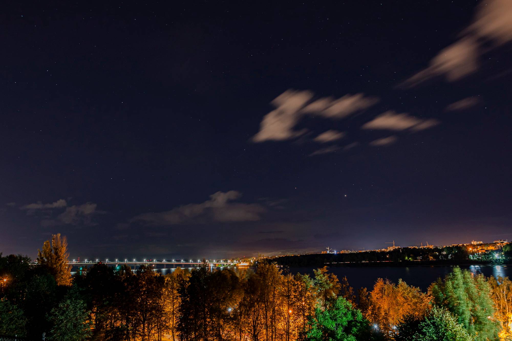 Night sky over Kostroma