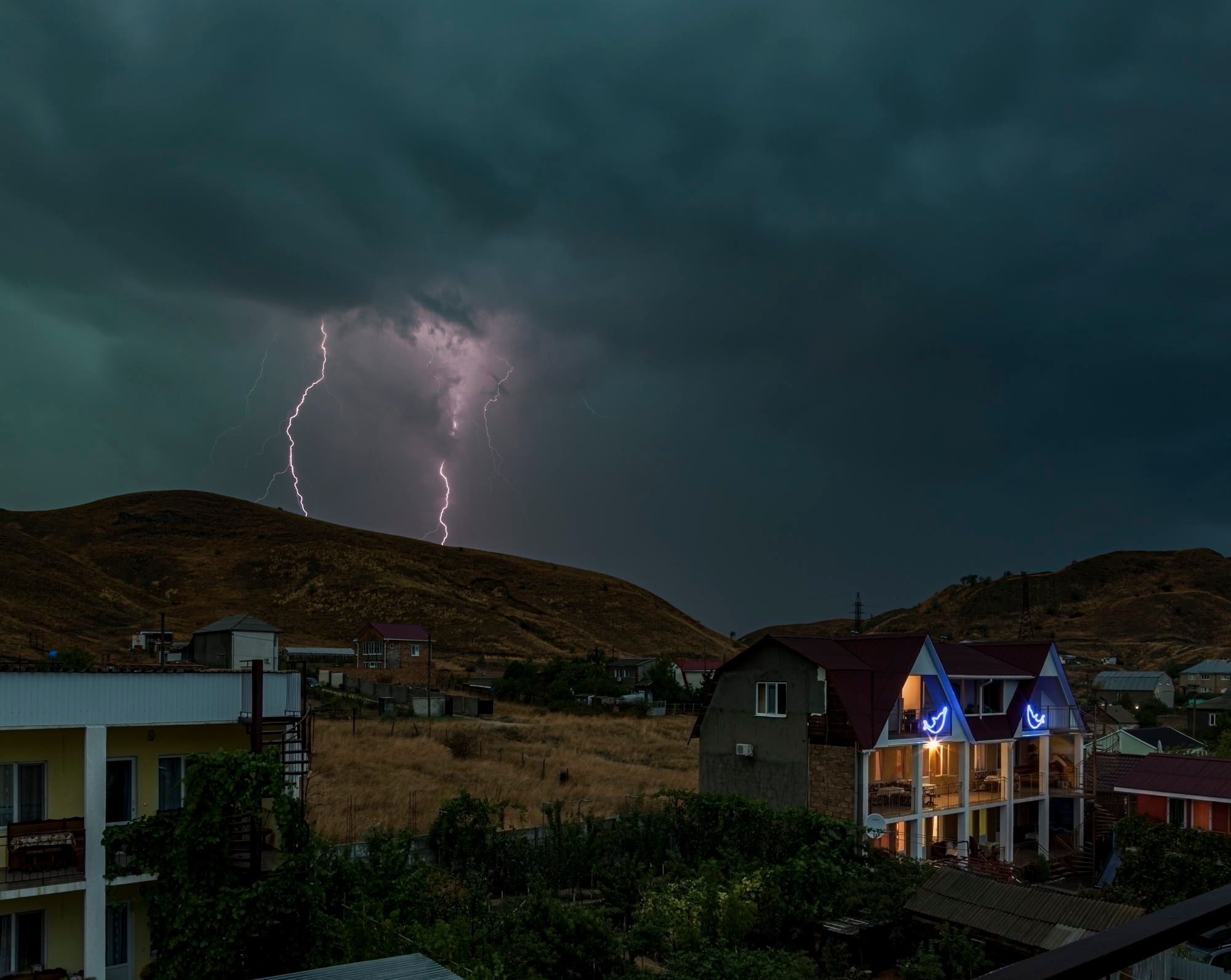 Thunder and lightning
