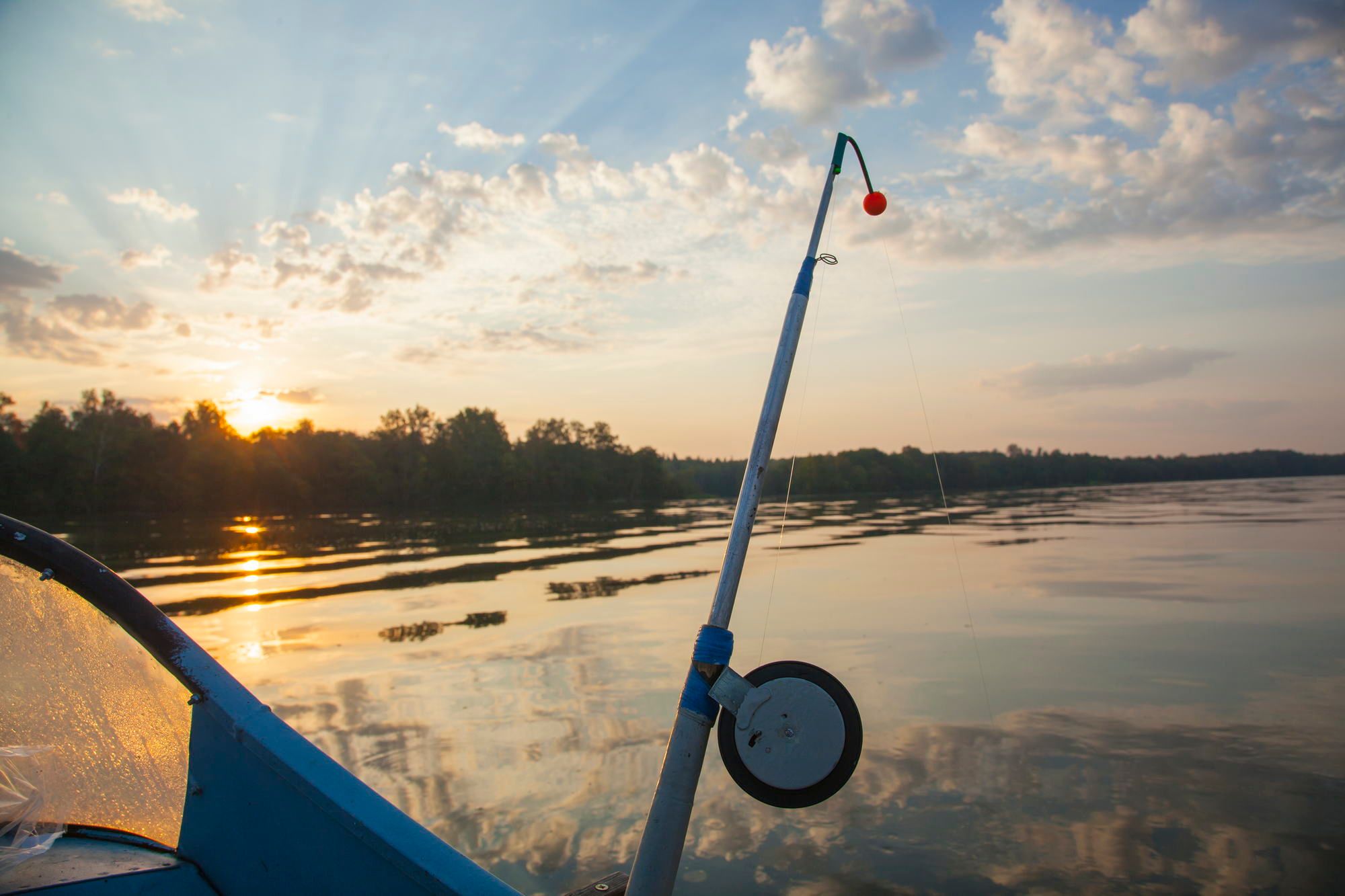 Fishing on the Volga river.