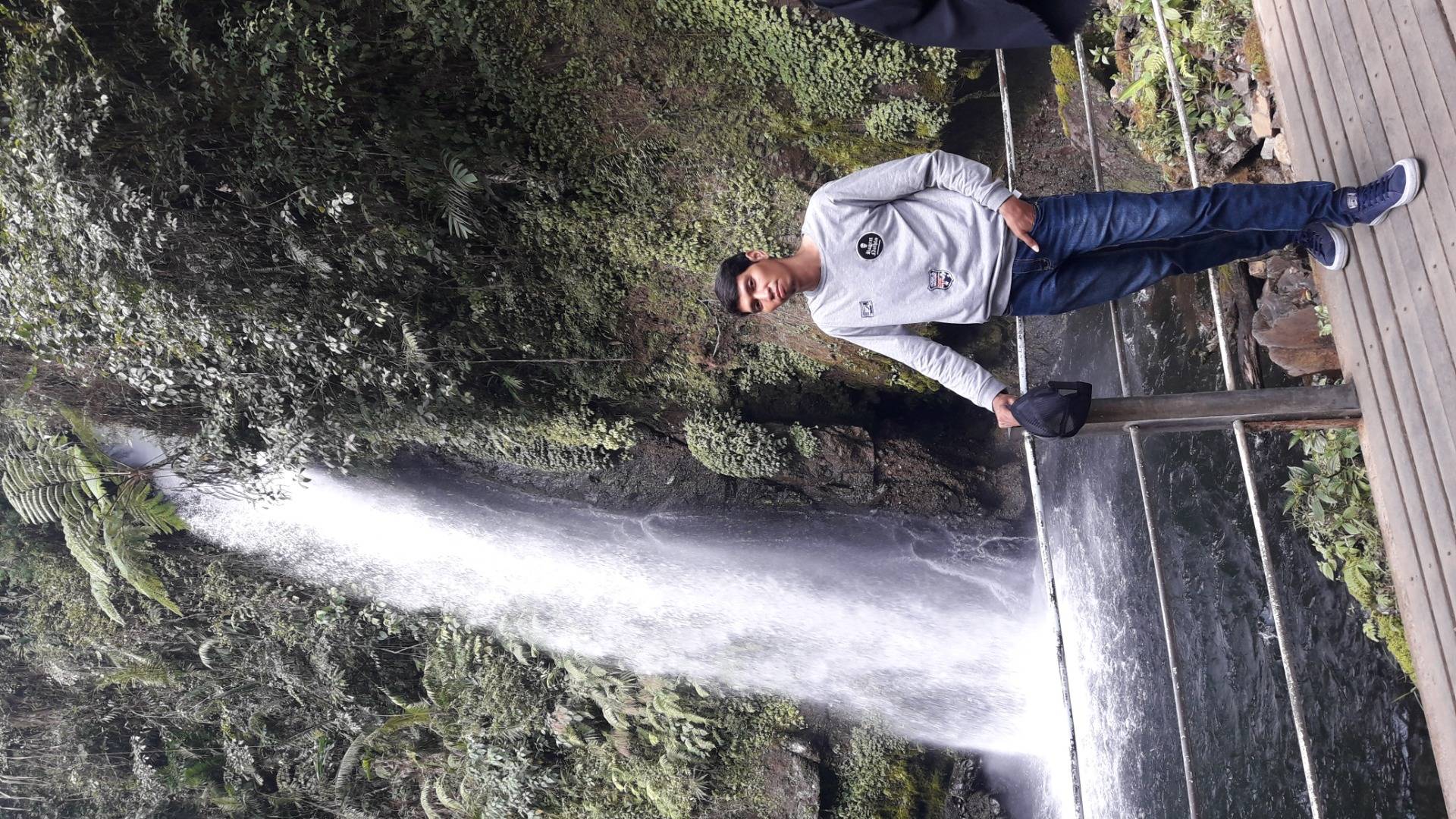 When in the waterfall "Curug Sawer" 