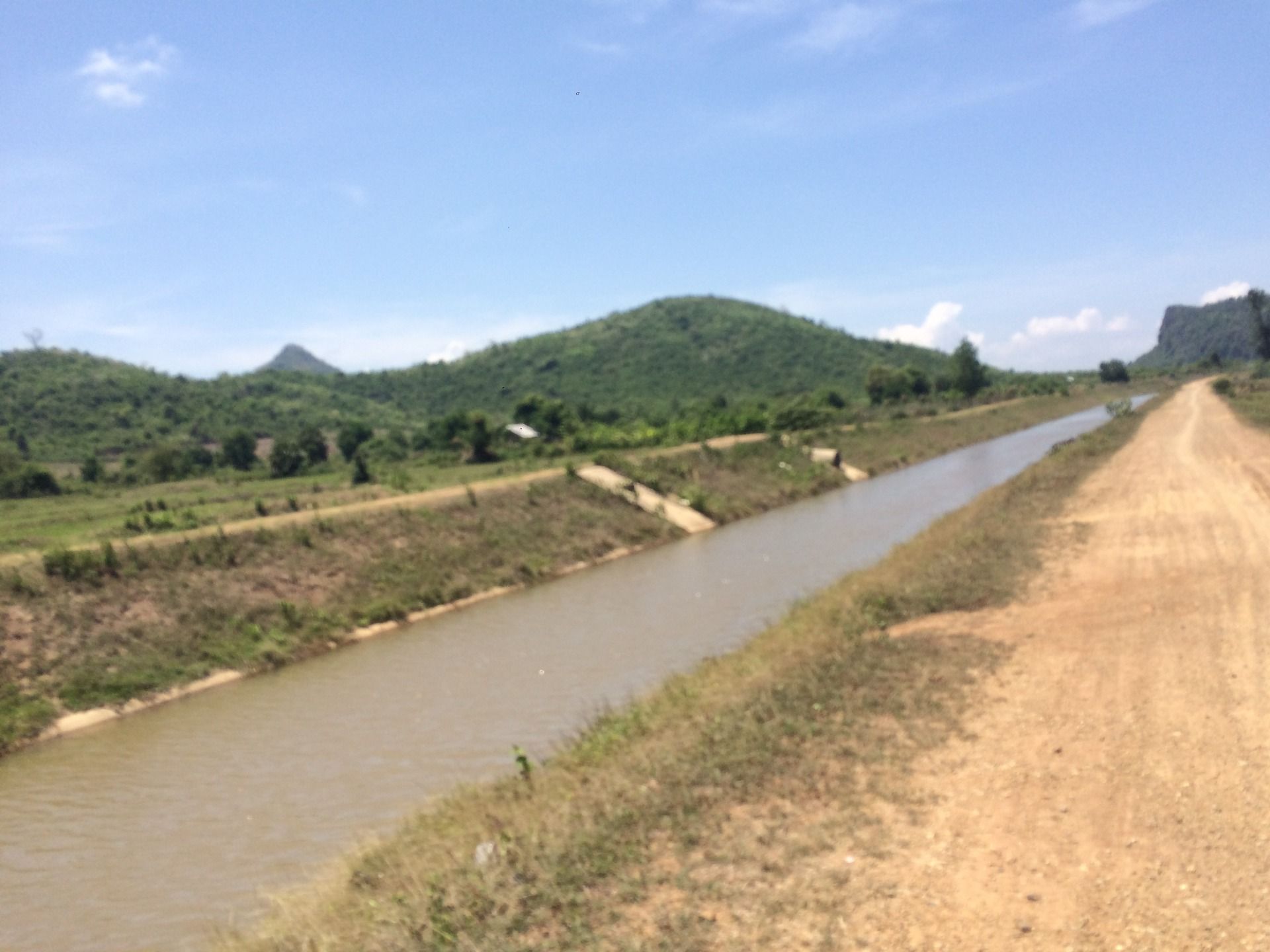 Cambodia tour out of town to the river Preaek Tuek Chhu in Krong Kampot, Kampot Province.