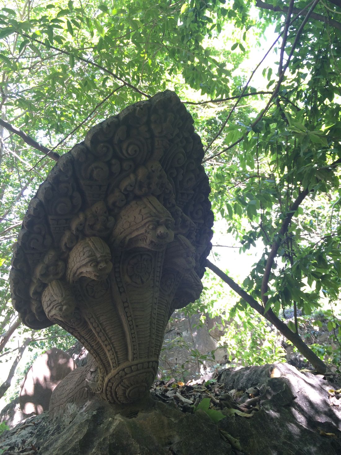 It looms overhead as we enter the cave.