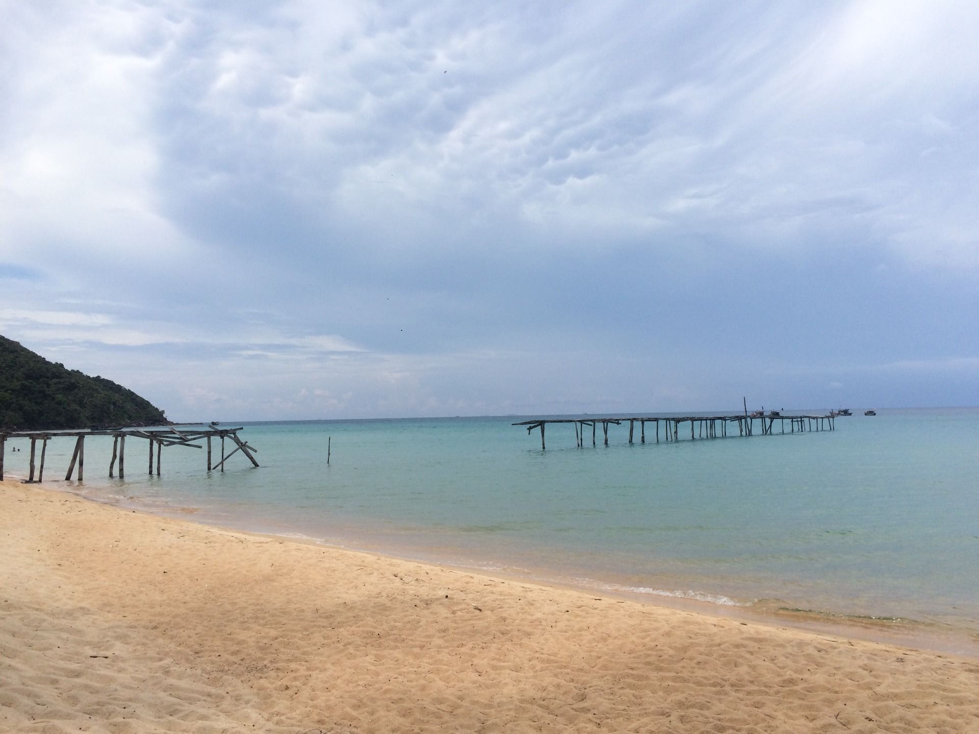 Wandering Island on Sunset Beach in Sanloem, Cambodia.