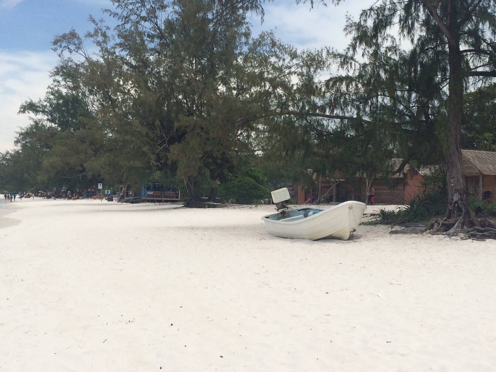 beached boat.