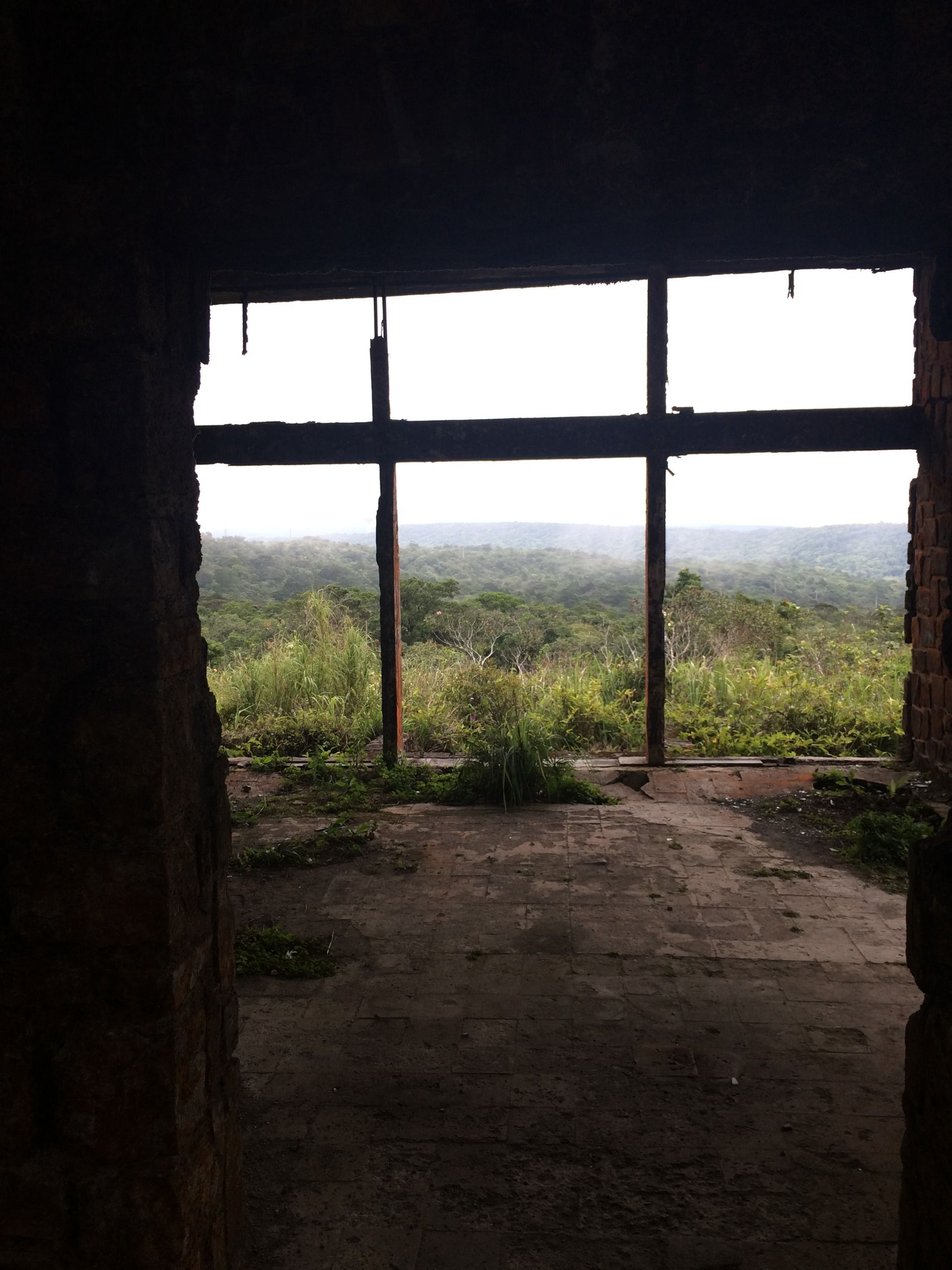 From inside the Hotel I can see the stretched out land below.