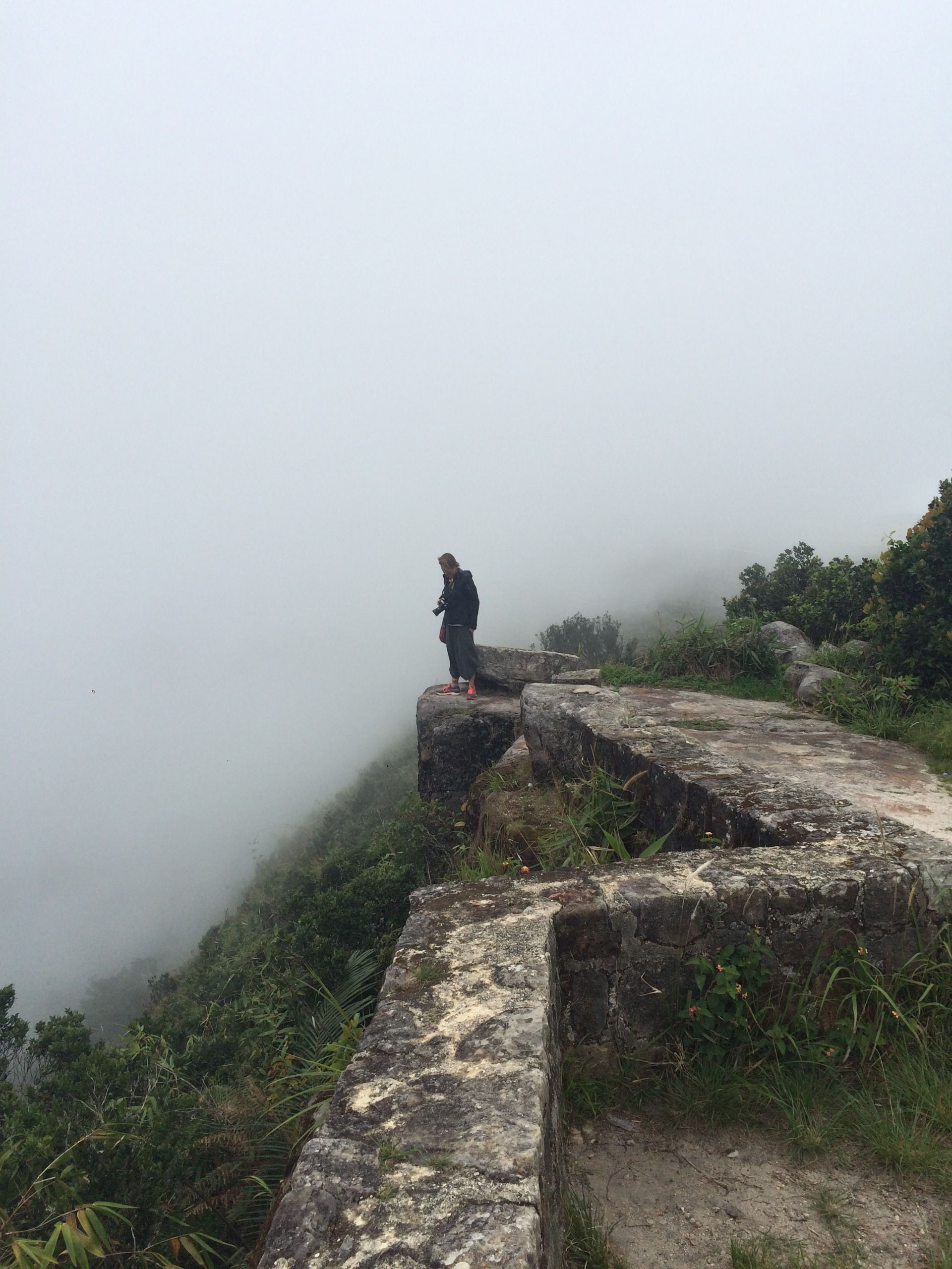 The walk around the wall, making the fall just that much higher.