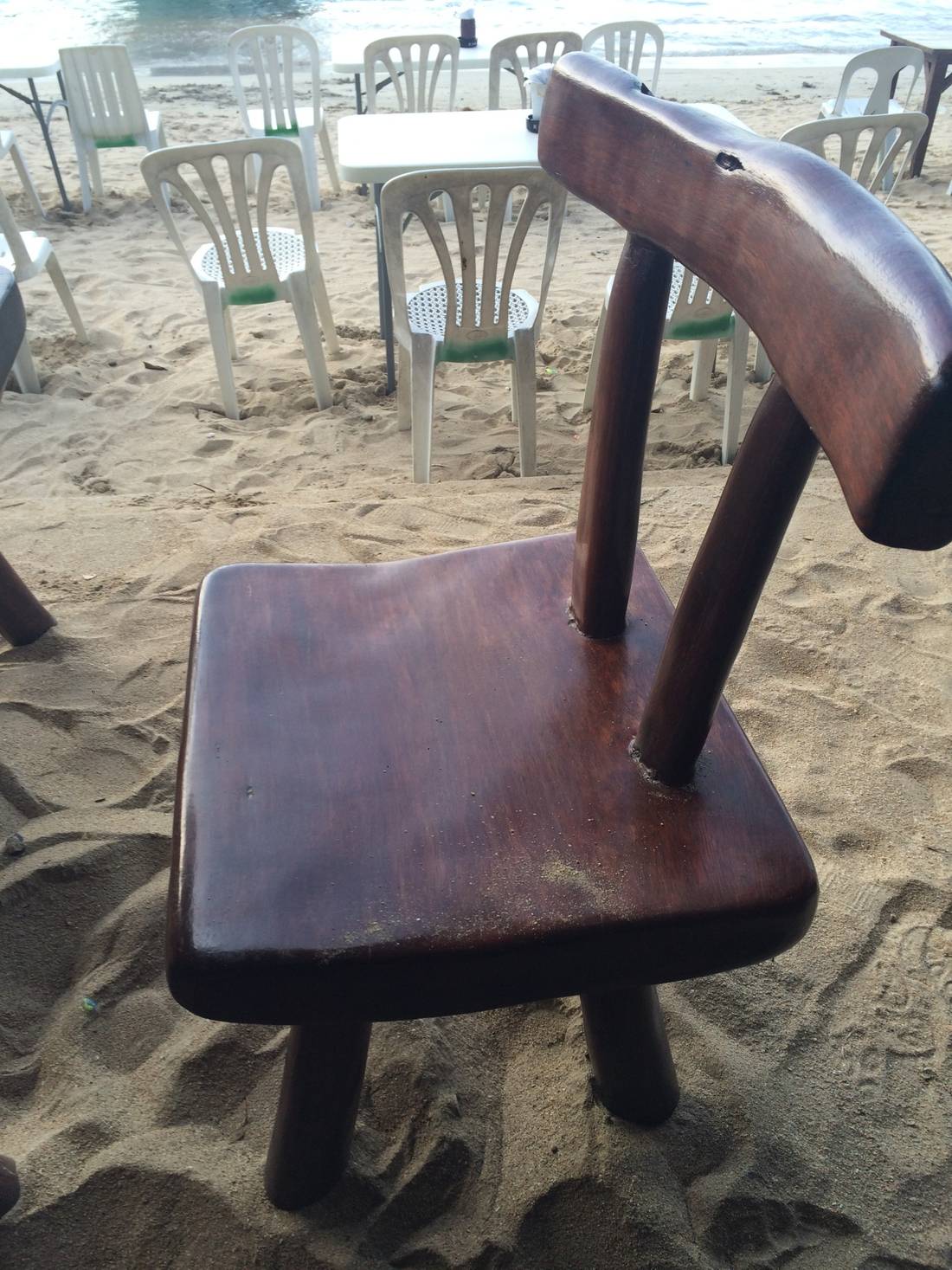 Soft smooth chair on the beach.