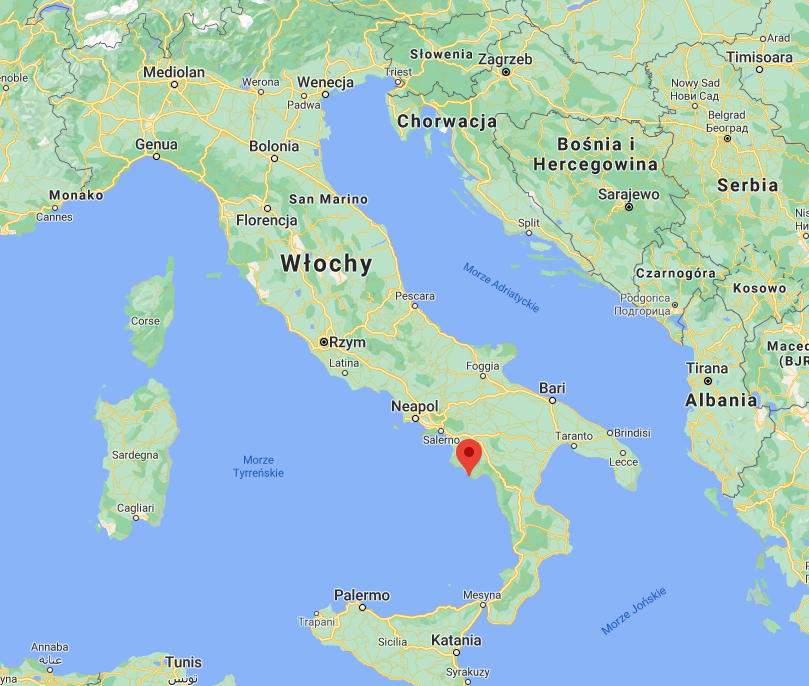 Palinuro na mapie Włoch | Palinuro on the map