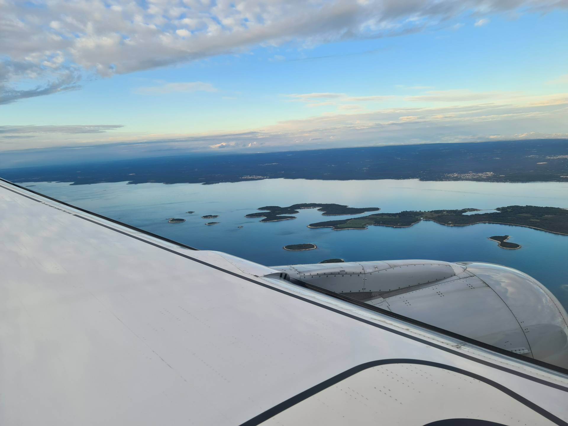 Croatia Islands from the airplane