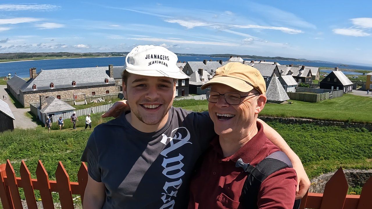 Father & son in Canada - Fortress Louisbourg - Cape Breton