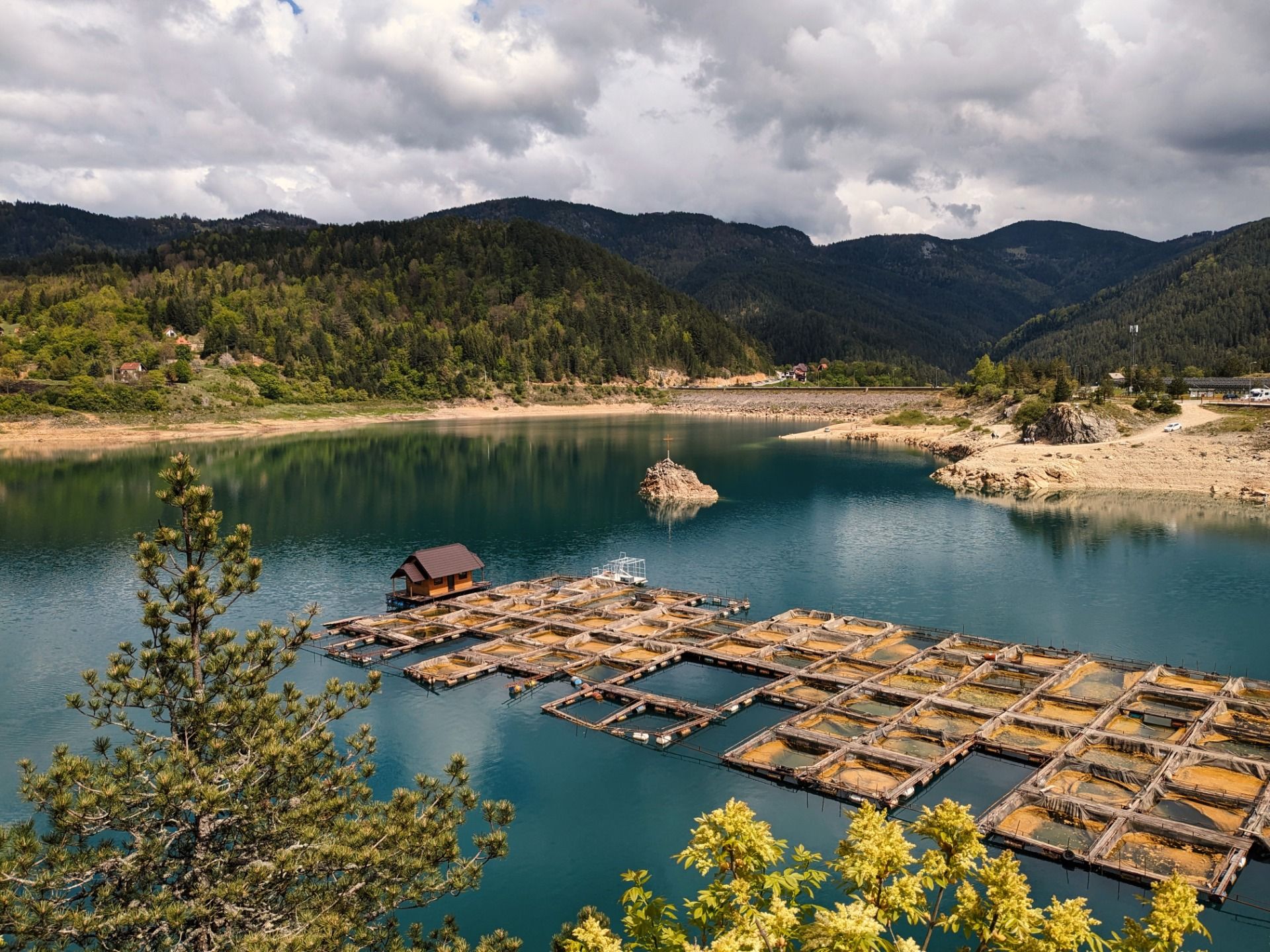 Zaovine Lake - fish hatcheries