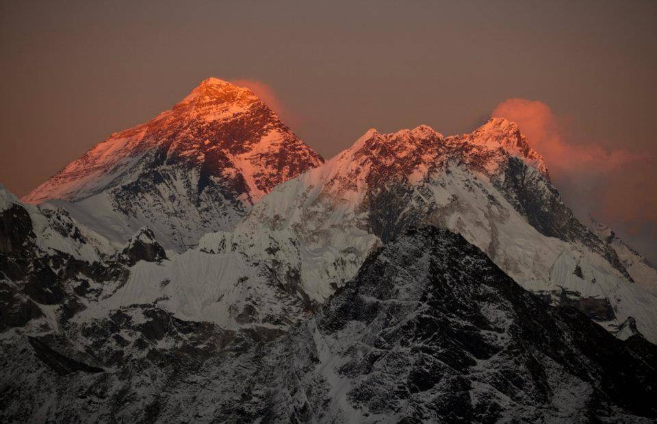 sunset at Great Himalaya range
