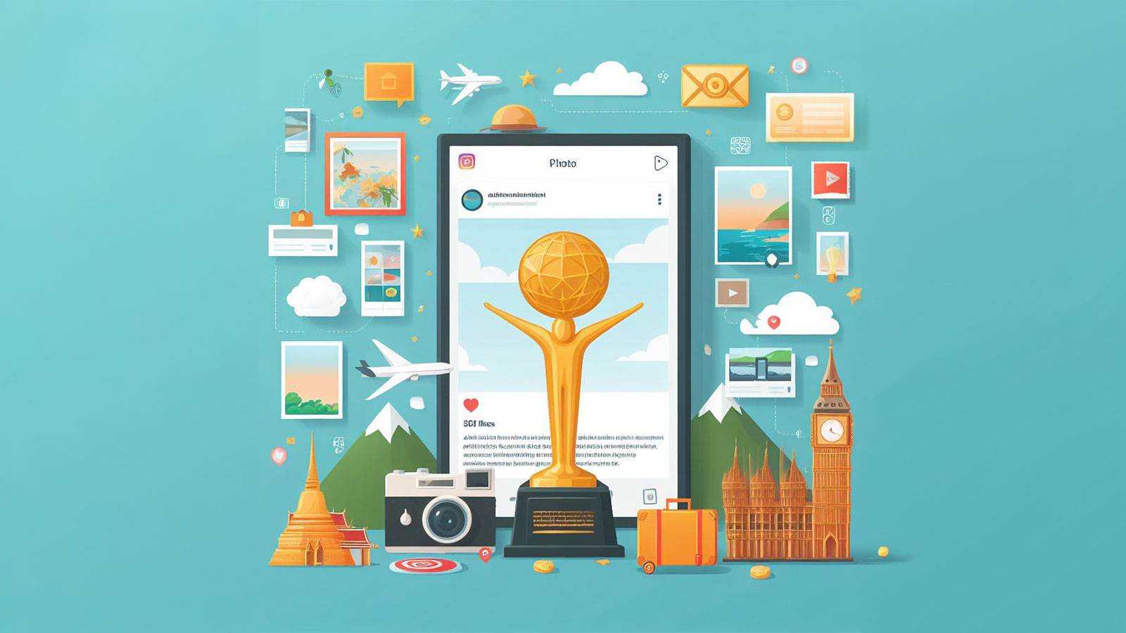 Key aspects of Instagram travel blogging success illustrated